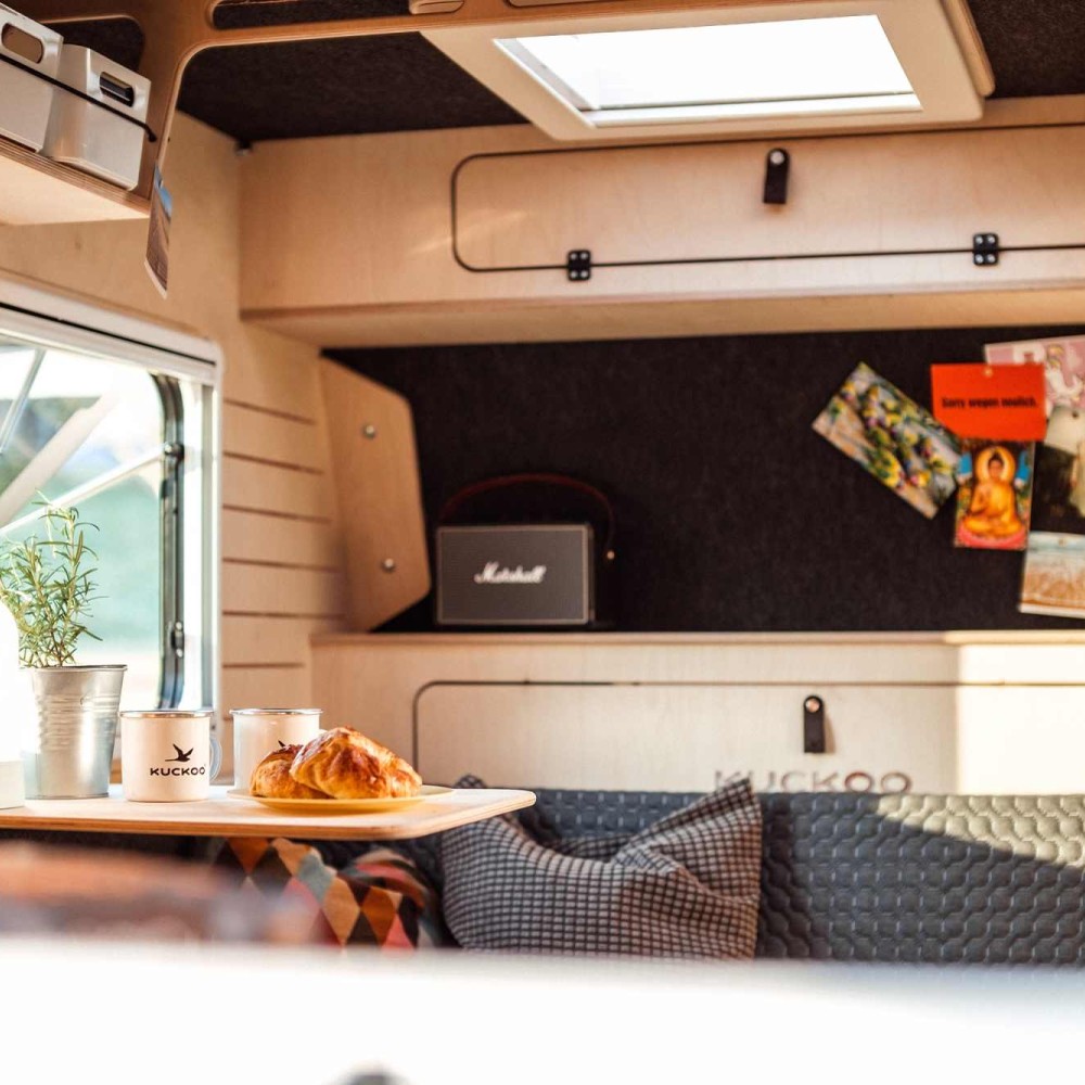 Innenansicht vom Bruno, dem besten Miniwohnwagen