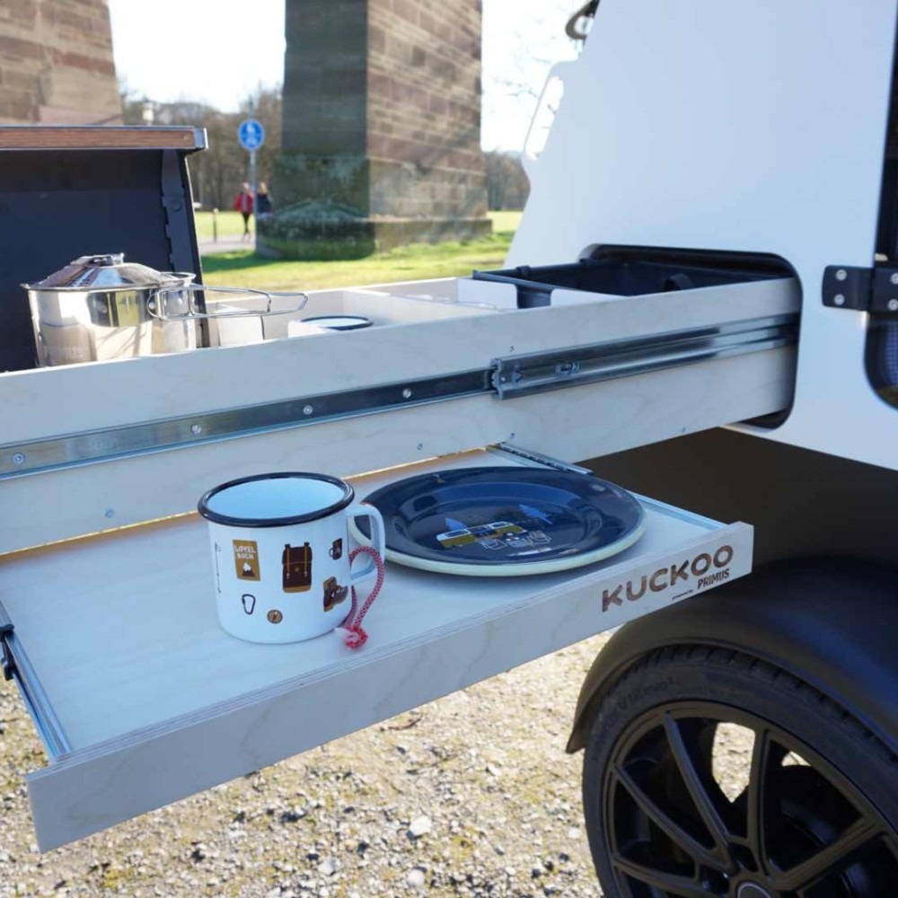 Emma - der neue Miniwohnwagen mit ausgezogener Küche